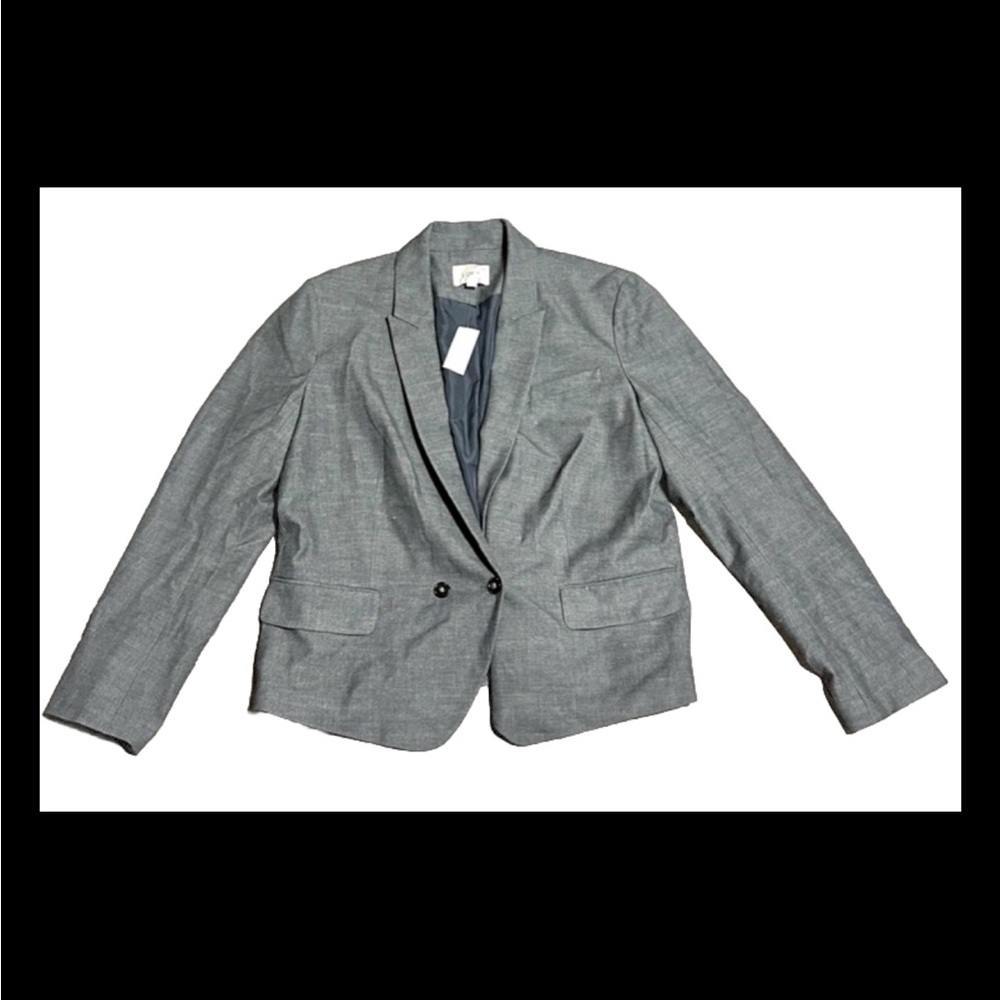 NWT LOFT Gray Blazer Size 18